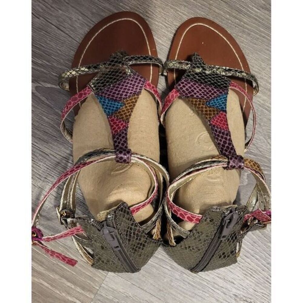 Steve Madden Gladiator‎ Brown Congac Pressto Thong Ankle-Strap Sandal Size 7.5 - Picture 7 of 8